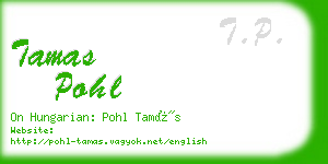 tamas pohl business card